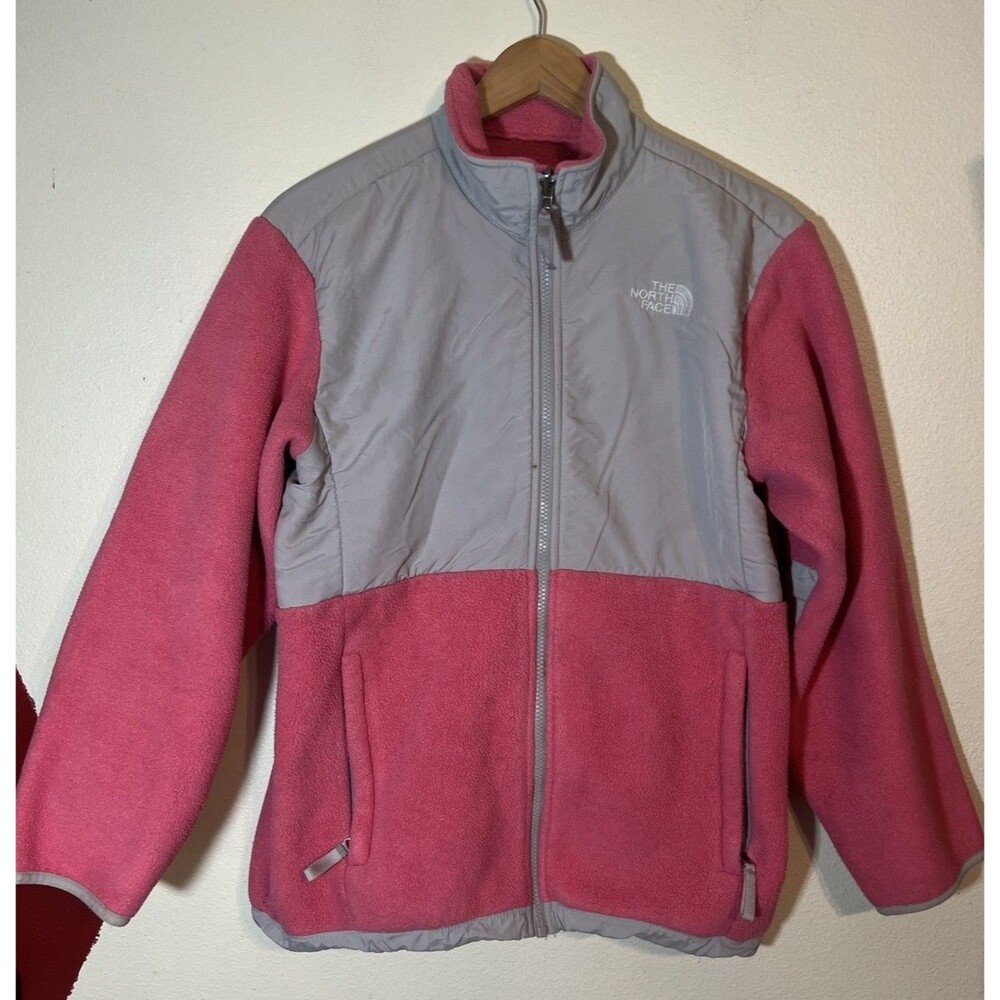 The North Face Jacket Girls Large Pink Polartec Fleece Denali - Size XL